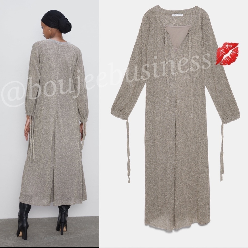 ZARA Dress with Metallic Thread - Picture 7 of 7
